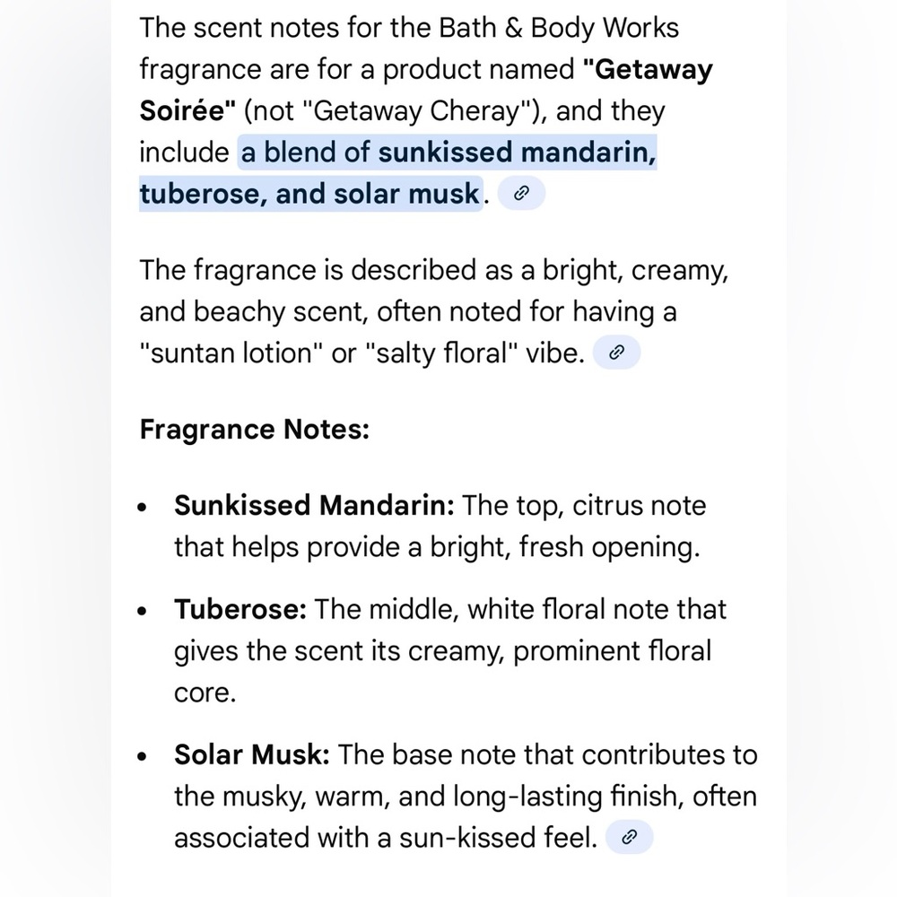 Bath and Bodyworks Getaway Soirée Body Spray ( Discontinued) - Picture 4 of 4